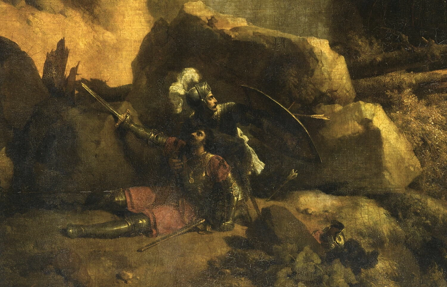 Paesaggio con la morte di Rolando - Louvre Collections, dettaglio
